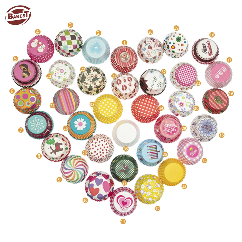 Wholesale Rolled Rim Muffin Wrapper Colorful Paper Cake Baking Cup Tool for Cupcake Liners