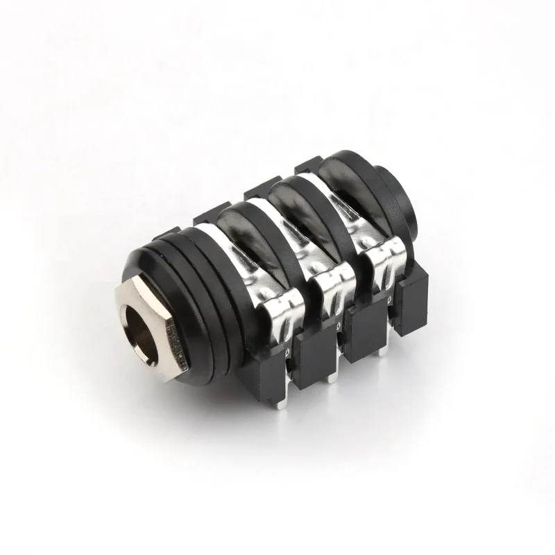 1/4 Socket 635mm Stereo Jack Socket 6pin Female for Guitar