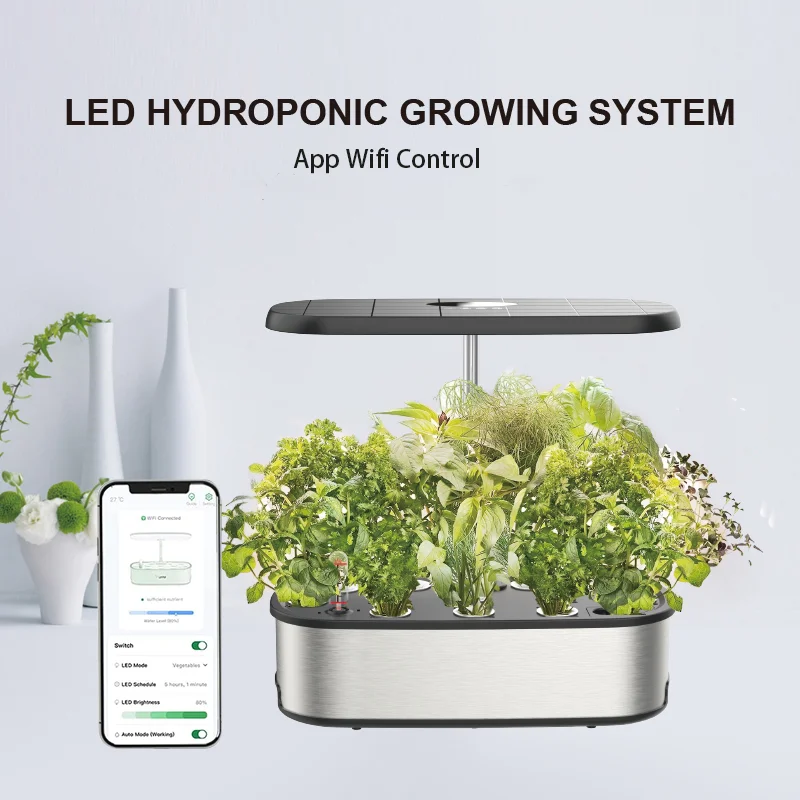 Gmy New Design App Wifi Control Hydroponics System Stainless Steel ...