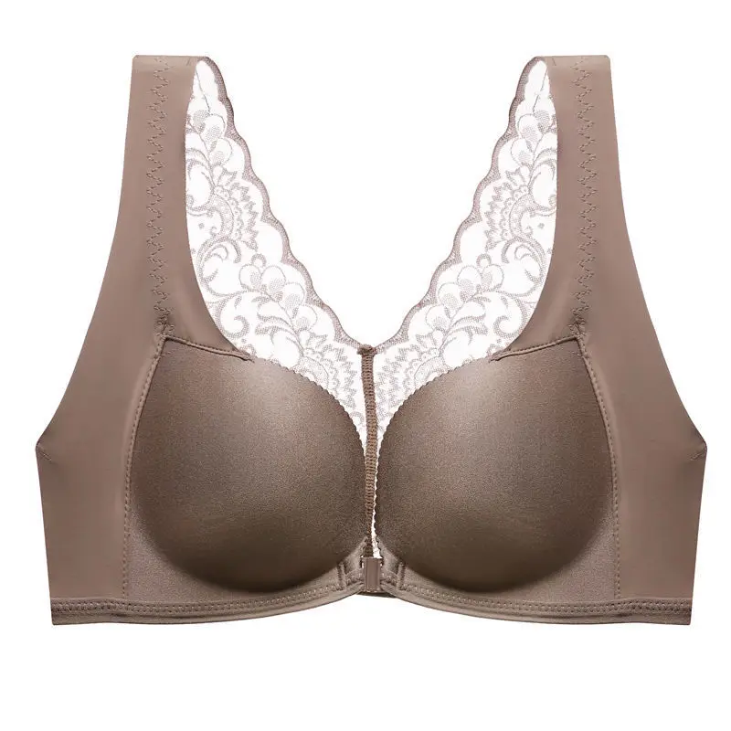 Push up Bras for Women Front Close Bra  Sexy Lace Lingerie Beautiful Back Wire Free Brassiere 32 to 38 a B Cup