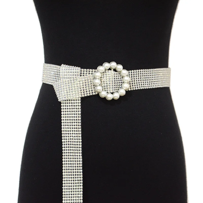 Новый женский милый пояс с бриллиантами, 9 рядов, инкрустированный Стразами Пояс, модный подходящий пояс для одежды