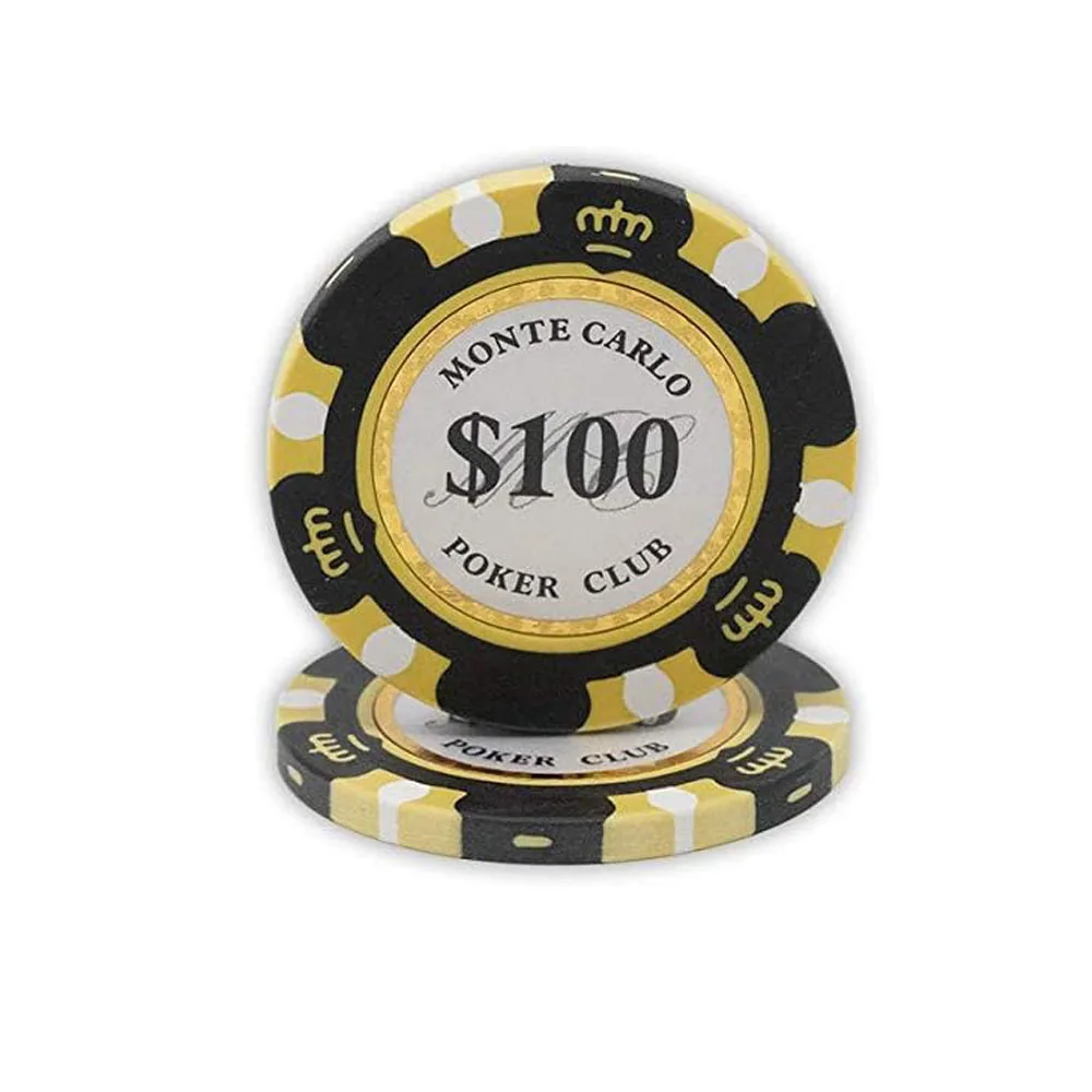 New Design Blank Number Custom Poker Chips Set 14 Gram Clay Monte Carlo