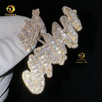 GRA Certificate Solid Silver Yellow Gold Plated Unique Design Hip