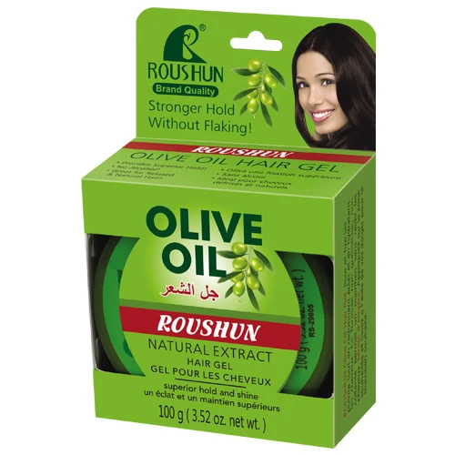 ROUSHUN Private Label Natural Extract for Women and Man Sizing Shine Strong Hold Olive Oil Hair Gel