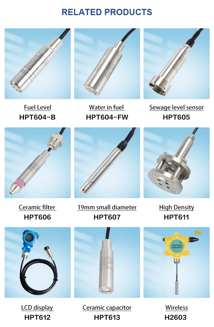 Holykell Submersible Hydrostatic Underwater Pressure Level Sensor