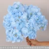 Ramo de hortensias de lana azul de 7 cabezas
