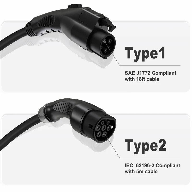 Home Use App Control Portable EV 32A Fast Electric Car AC EV Charger Wall Box Type1 Type2 22kW AC 16A 11kW EV Charging Stations