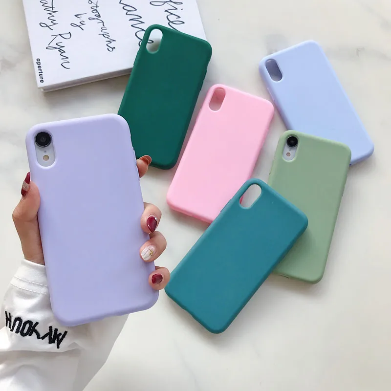 Soft Silicone Case For Iphone 11 Pro Xs Max Xr X 10 8 7 6 6s Plus 7plus 8plus 6plus Fashion Candy Color Couples Cover Buy Silicone Case Cover For Samsung Suitable