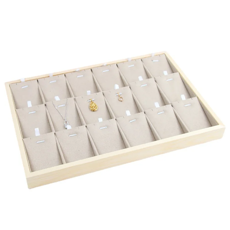 Apricot Colored Jewelry Show Display Tray For Rings Earring Necklace