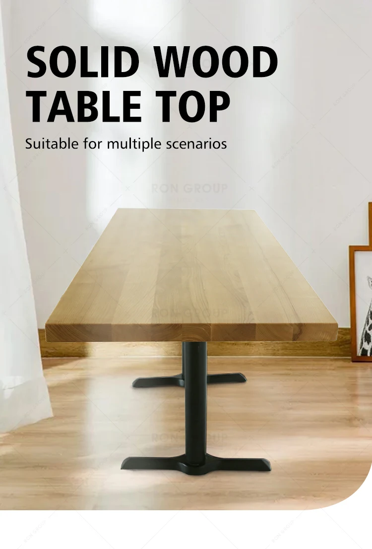 Banquet Furniture 2-Prong Style Wrought Iron Rectangular Dining Table