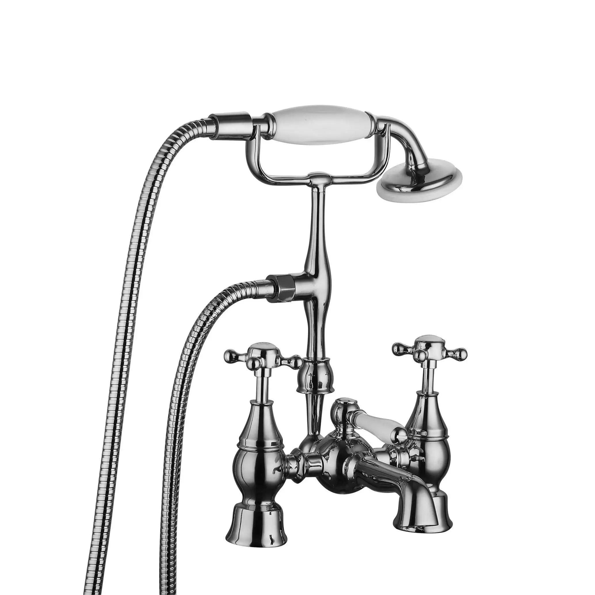 Traditional Deck Mounted Bath Shower Mixer - Gold manufacture