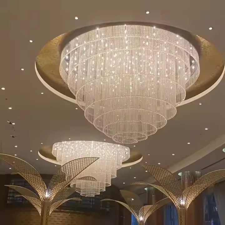 Индивидуальный Современный хрустальный потолочный светильник K9 квадратная вилла лобби отеля роскошный большой подвесной