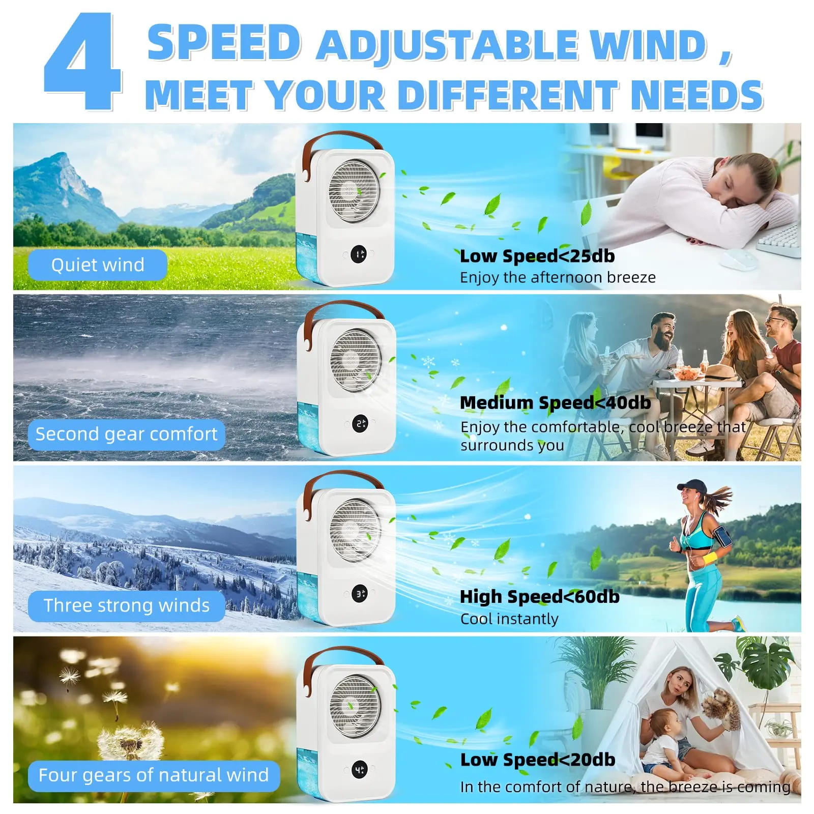 Portable Household USB Charging Ultrasonic Atomization Nano Spray Electric Air Aroma Diffuser With Fragrance Piece Cooler Fan