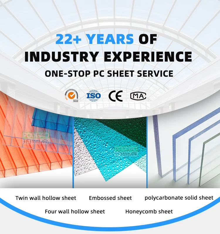 ISO9001:2008 Certified Polycarbonate Embossed Sheet with More than 5 Years Warranty and 2mm-10mm Thickness