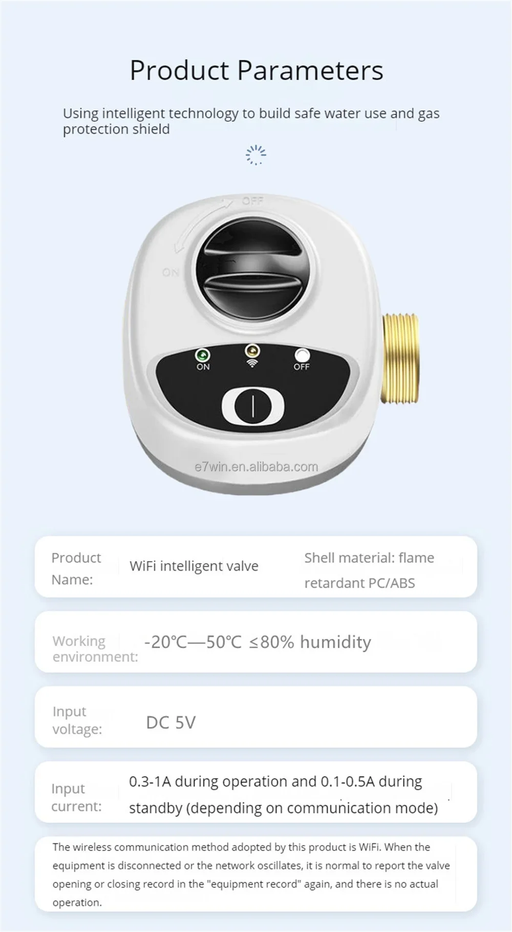 eWelink Smart WiFi Water Valve Gas Shutoff For DN15/DN20/DN25 APP Wireless Control Timer Alarm automation linkage Valve Alexa