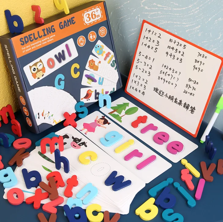 Hot Sale Magic Spell Word English Letter Recognition Jigsaw Puzzle Game Educational Toy Game