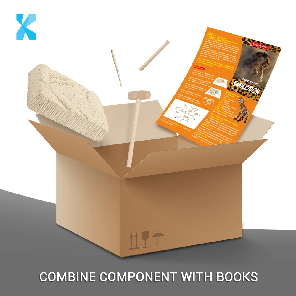 Пластиковая сборка, обучающая детская археологическая игрушка, саблезубый тигр, наборы для сборки