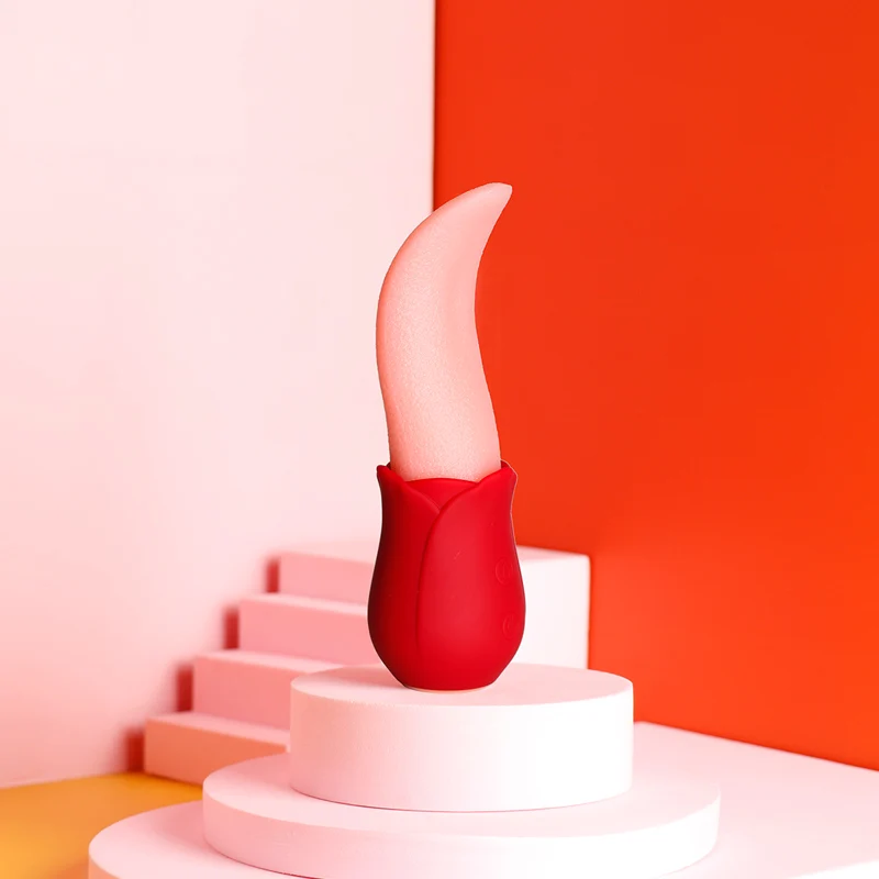 Soft Realistic Toung Vibrator Toy Adult Oral Vibrating Tongue Shaped Dildo Vibrator Sex Toys for Woman Sextoy