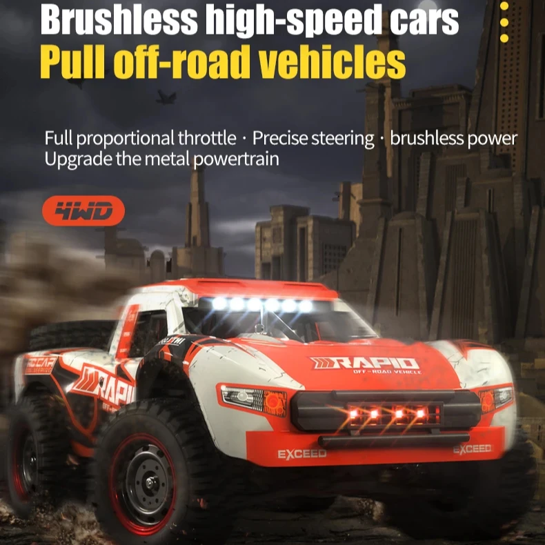 New 2.4GHz Brushless Remote Control Racing Car Off-Road 4WD High Speed 70km/h Metal 4x4 RC Truck Toy for Kids and Adults