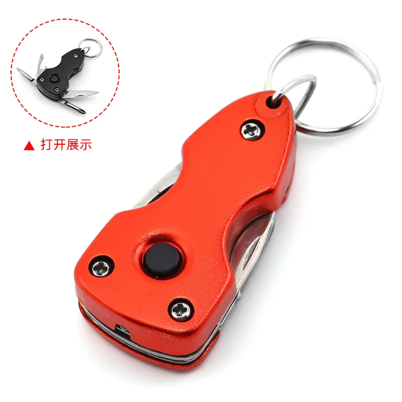 7in1 Camping Multifunction Tactical Key Chains Tool Survival Edc Gear