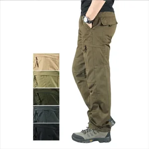 Customized Outdoor Streetwear Baggy Elastic Waist Trousers Street Style Spring Pocket Cargo Pants