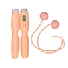 Cuerda de saltar rosa + mango + pelota pequeña