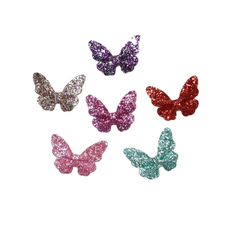 Purple Glitter Butterfly Claw Clips 