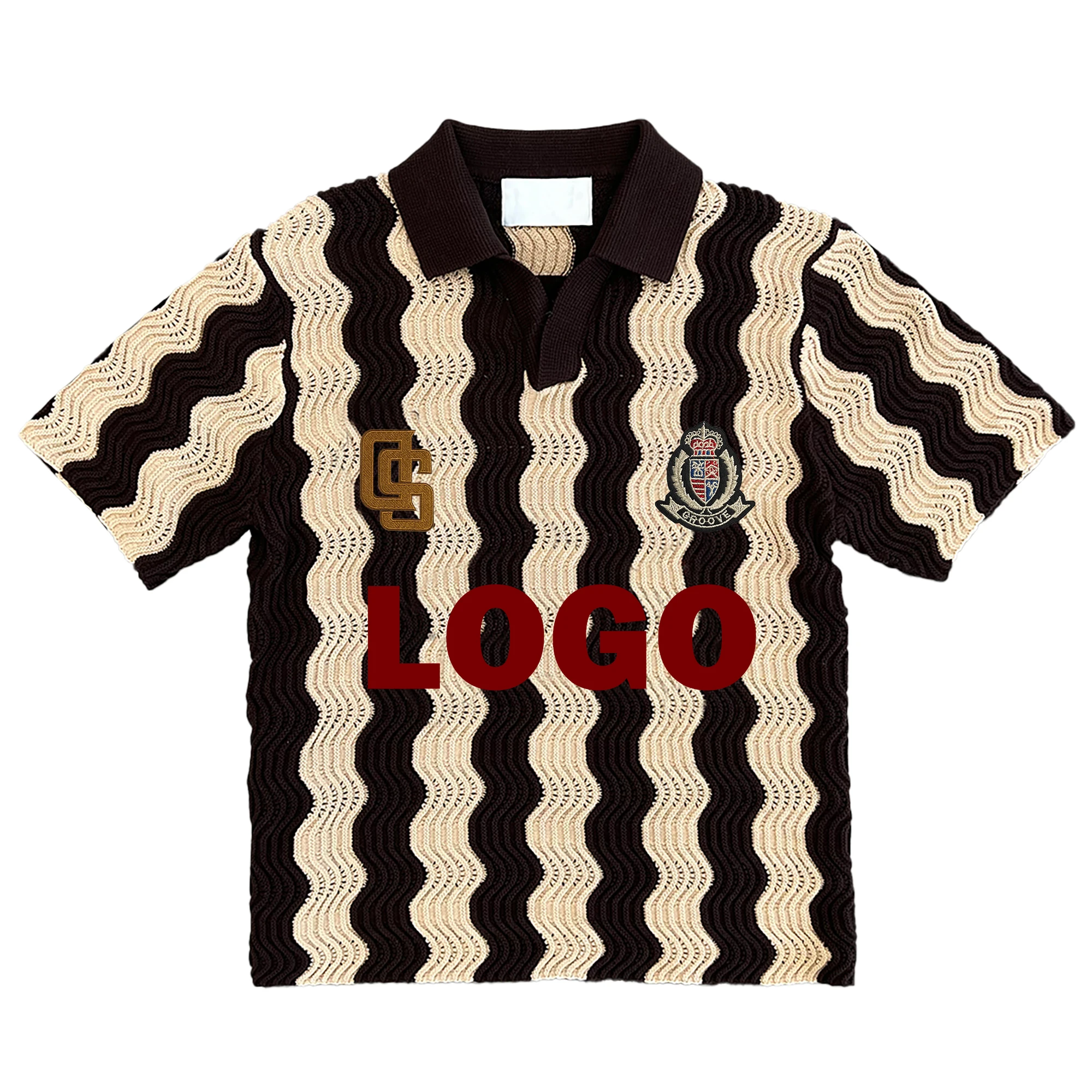Custom Mesh Striped Soccer Jersey - Breathable Knit Football T