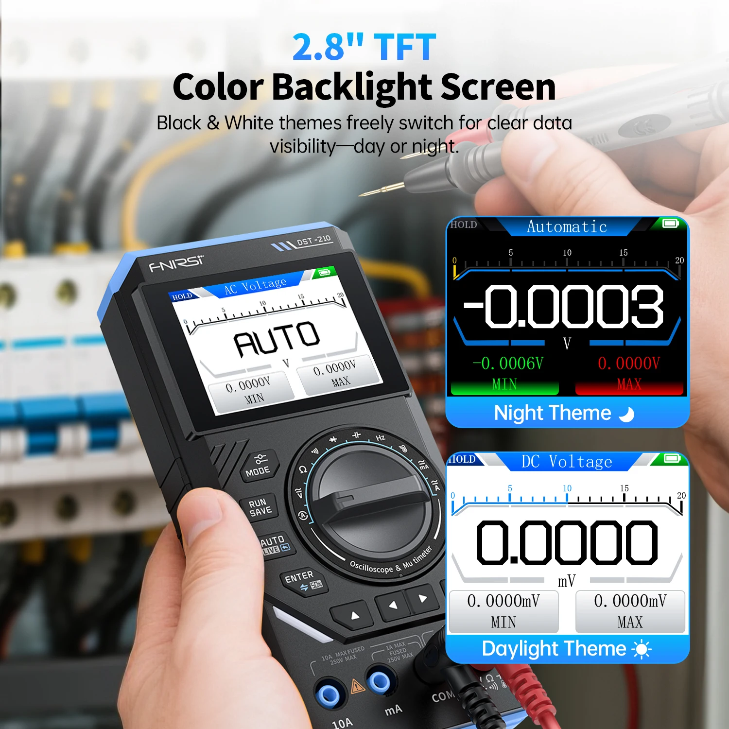 FNIRSI DST-201 1MHz Oscilloscope, signal Generator with 13 Types Output Waveform, 3 in 1 Muiti-functional Multimeter