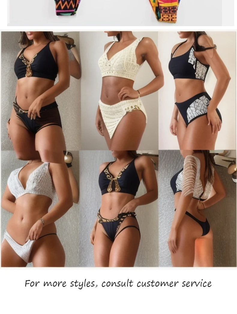 Custom Wholesale Hot Sale Sexy Plus Size Two Piece Bikini Sets Beach Wear High Waist Hollow 0507