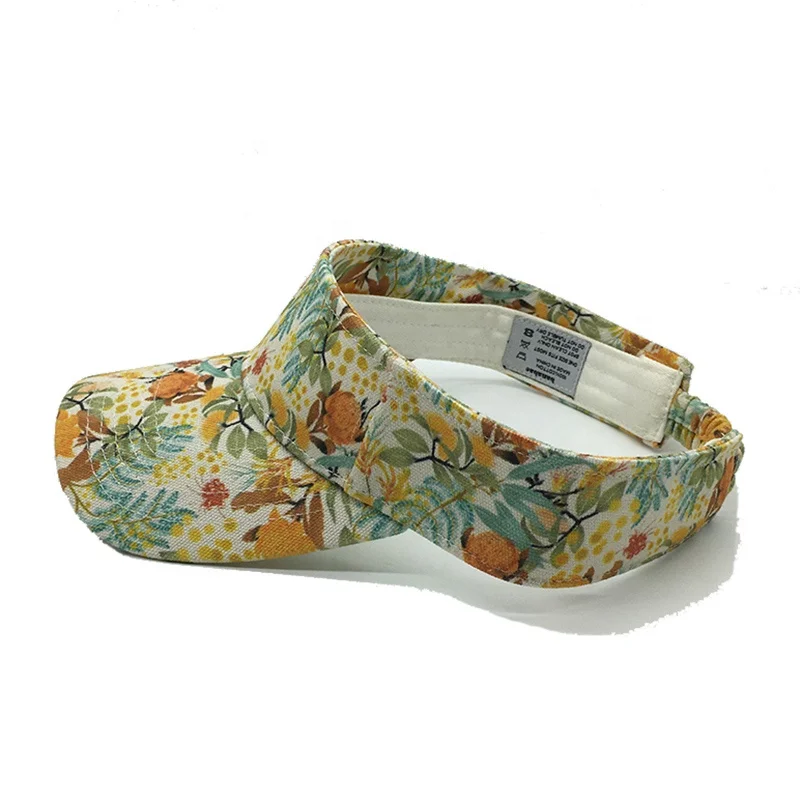 Оптовая продажа сублимационный Печатный солнцезащитный козырек спортивные шляпы регулируемый