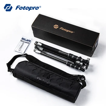 Fotopro Professional Good Quality Carbon Fiber Lightweight Extendable Dslr Camera DV Head Stand Tripod Set detail image