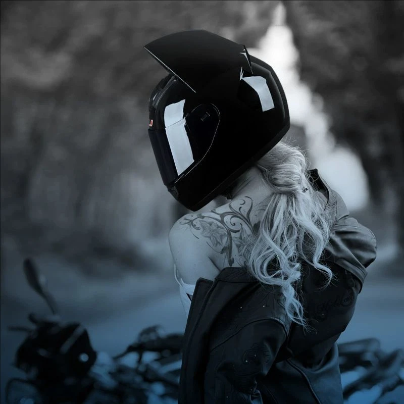cute full face motorcycle helmet cat ears Pink - Accessory providing a strong hold while being easy to remove when needed Good Quality Abs Light Weight