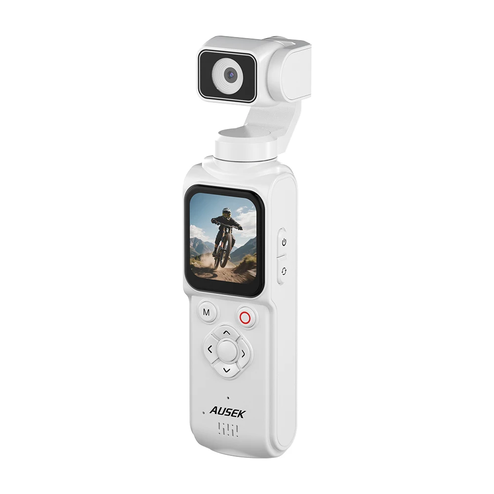 330-degree Rotating Lens Facial Tracking Pocket Camera, Ultra-high-definition 4K Portable Thumb-sized Wide-angle Sports_voghion.com