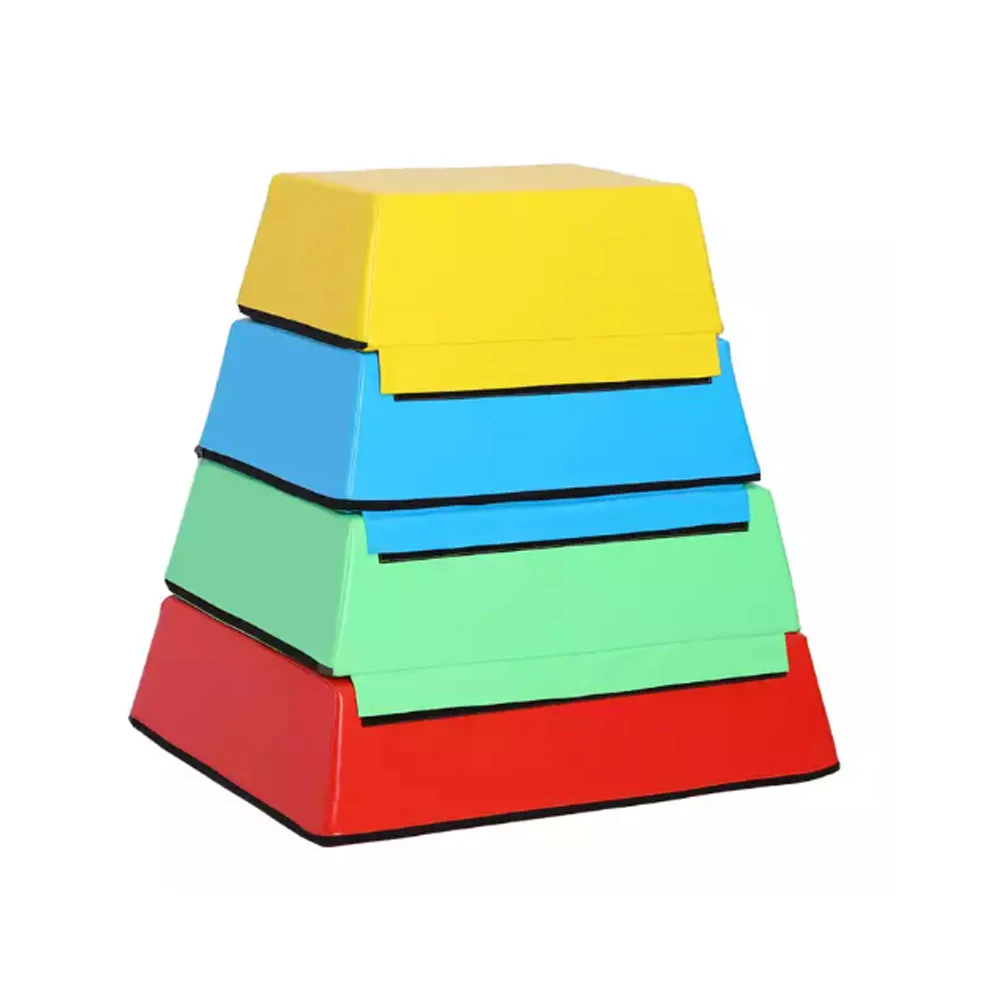 Trapezoid Three Storey Platform Jump Gymnastic Pommel Horse Gymnastics Foam Vaulting Box