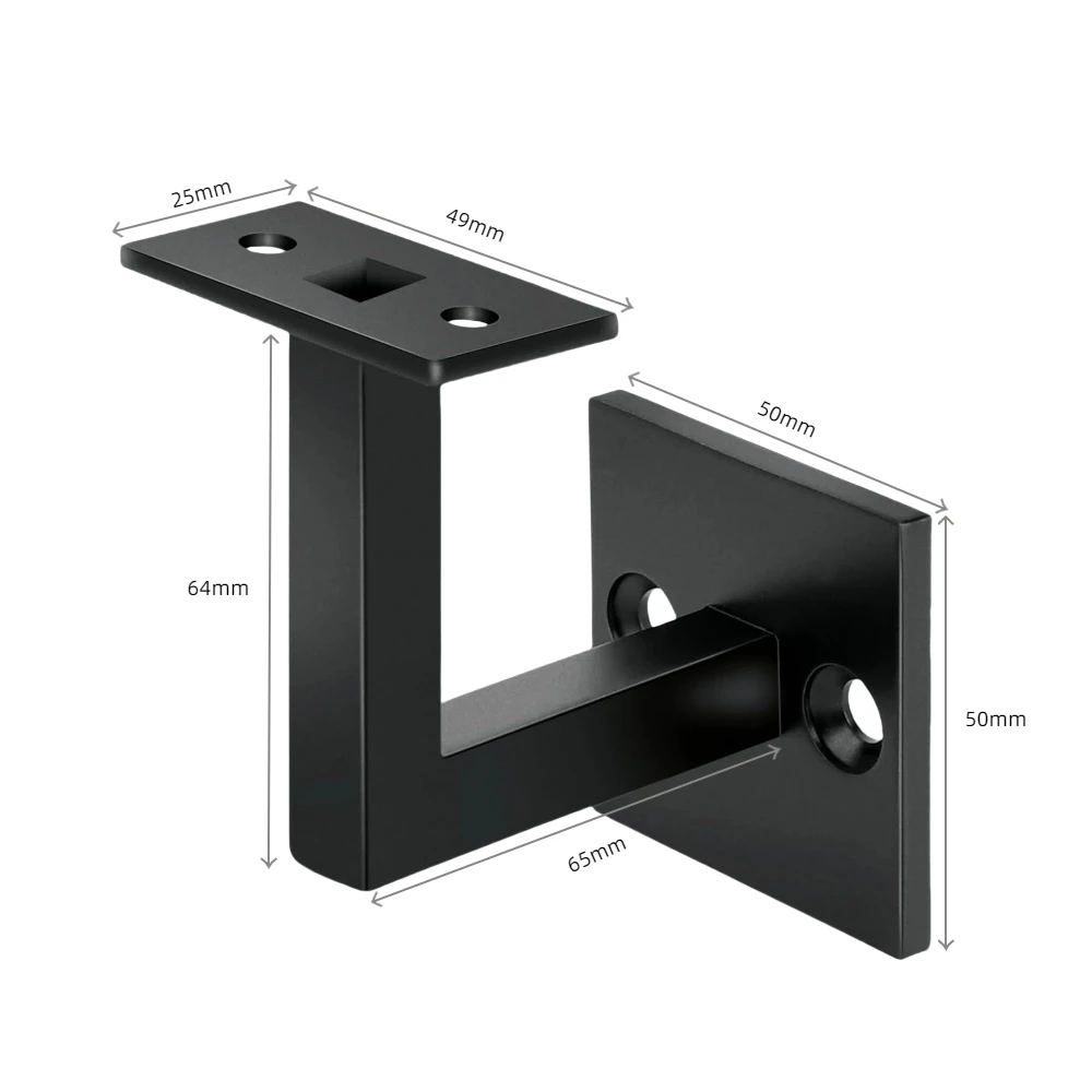 thumbnail image 2 of Ziqi 5 Pack Black Stainless Steel Handrail Bracket Heavy Duty | Desertcart South Africa 2 of 14