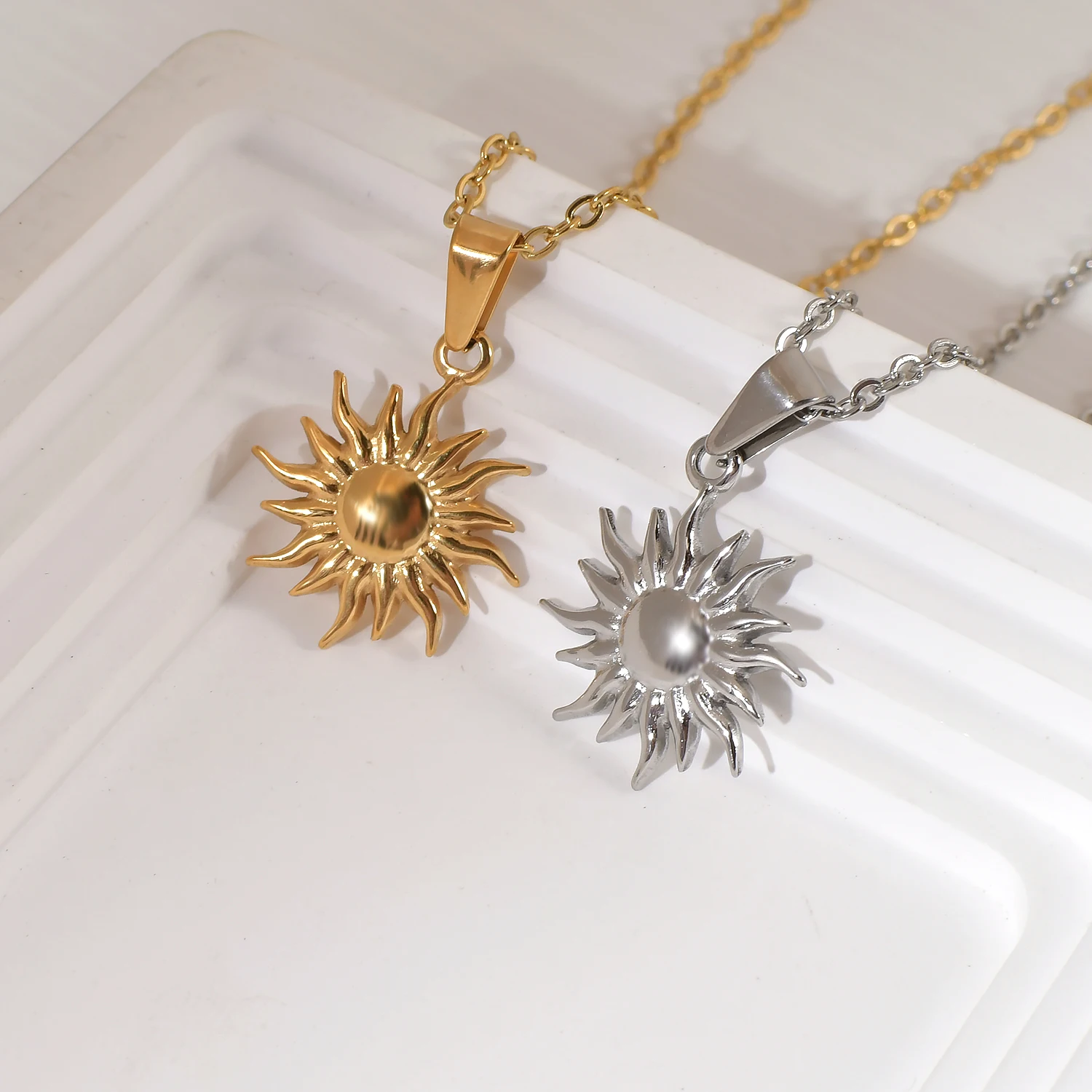 Collana Da Donna Con Sole Sole, Set Da 2 Pezzi, Singolo, 50 - 60 Cm