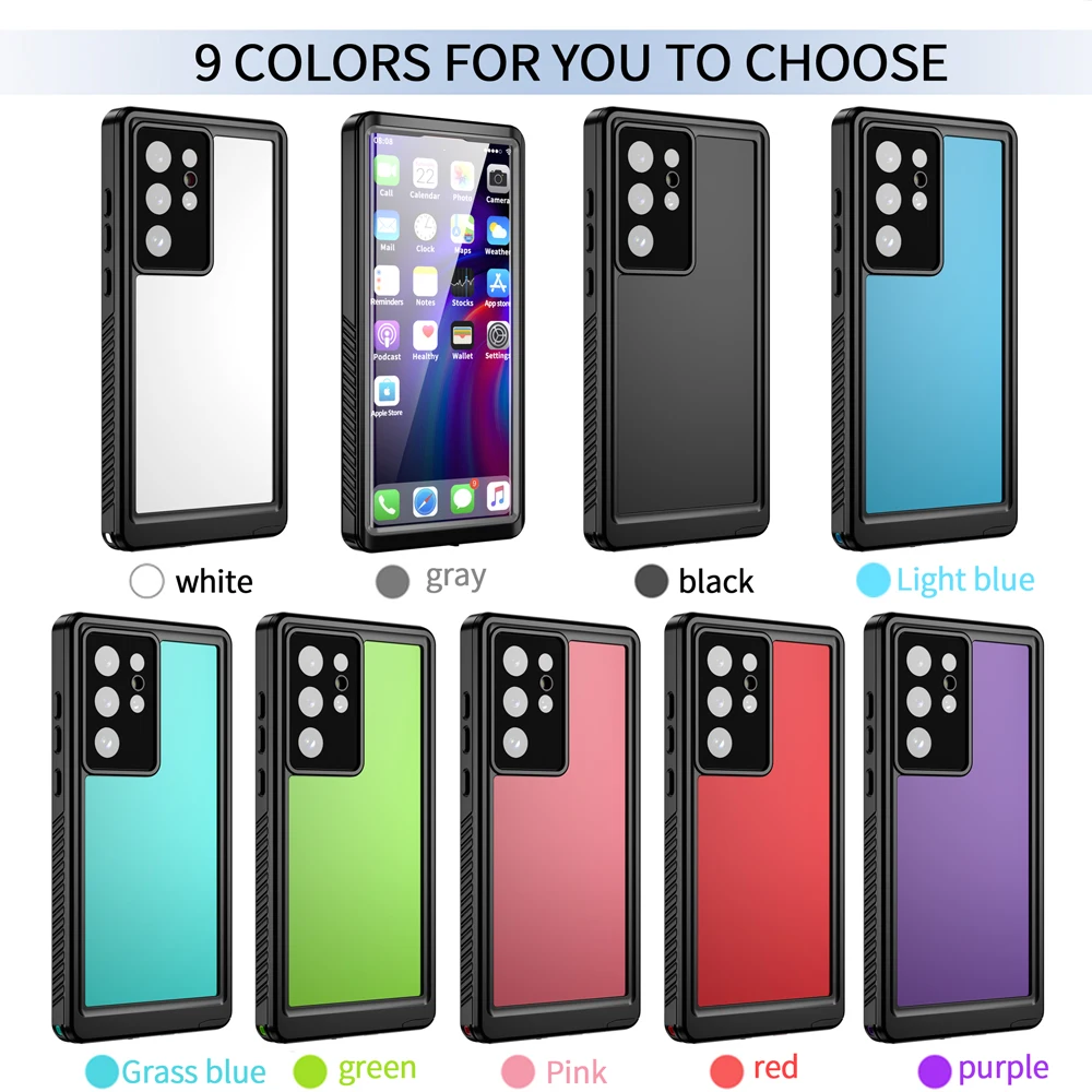 Pure Colour Phone Case For Samsung Galaxy S24 Plus Ultra S23+ S23 S22 5G Anti Fall Luxury Cell Simple Business Sjk491 Laudtec details