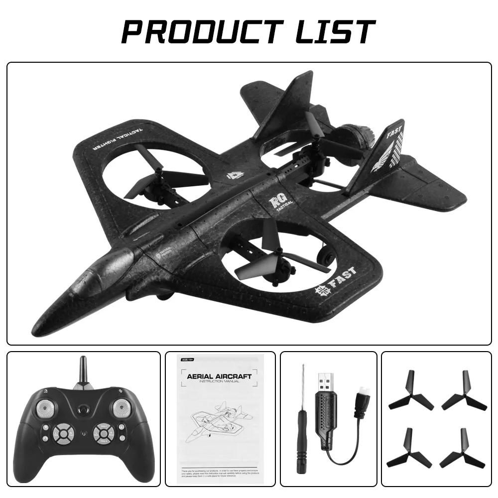 Aijh Aero Jet Rc Airplane Foam Ucak Flying Jet Toy With 1080p Camera