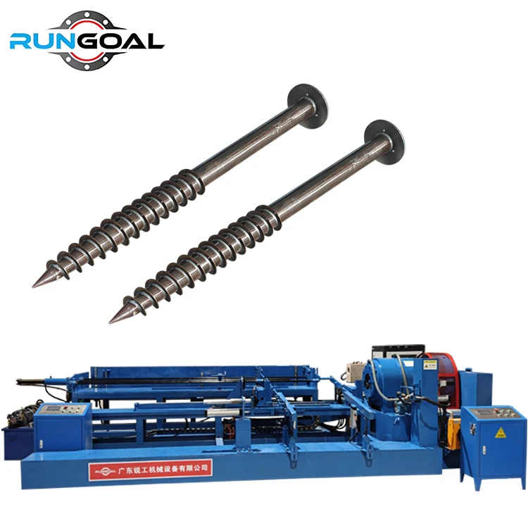 Rungoal Easy Operation Spiral Ground Pile Swaging Machine for Pile Manufacturing