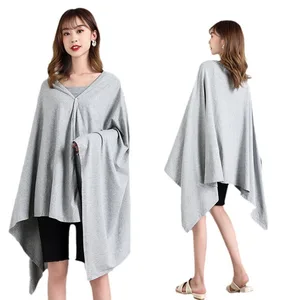 Multifunctional Cotton Care Blanket Baby Easy Breastfeeding Car Seat Cover Awning Poncho-style Button Care Cover