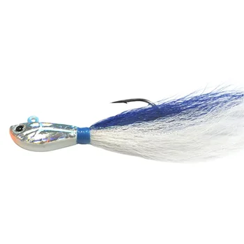 Wholesale 1oz Jig Head Bucktail Fishing Lures Black Wholesale White – Metal Jig – view 5