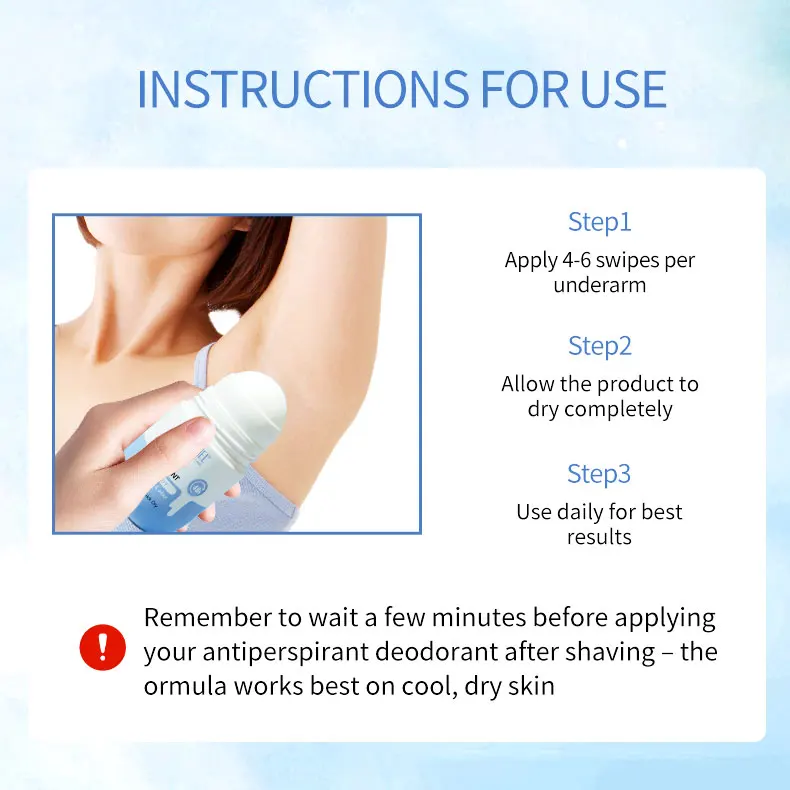 For Herbal Body Underarm Armpit Anti Sweat Odor Removal 48 Hours Long Lasting Refreshing Deodorant Liquid for Unisex