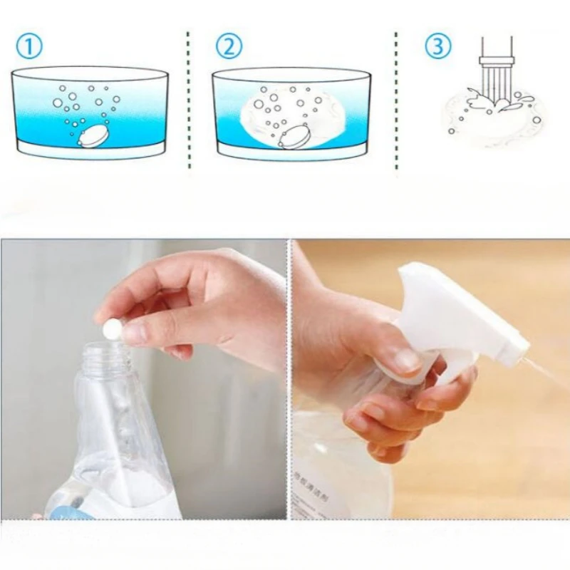 Multifunctional Effervescent Cleaner Toilet Kitchen Cleaning Tablets Car Window Cleaner Home Cleaning Accessories