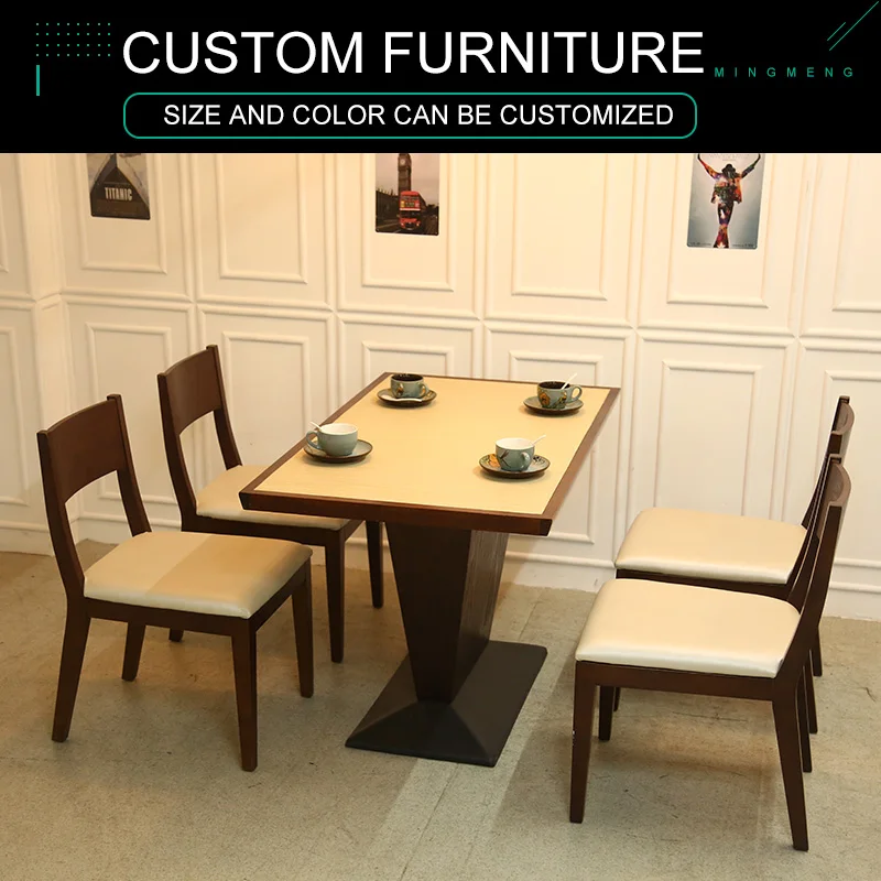 European Design Minimalism Dining Table and Chair Restaurant With Price List Dinning Table Set Restaurant
