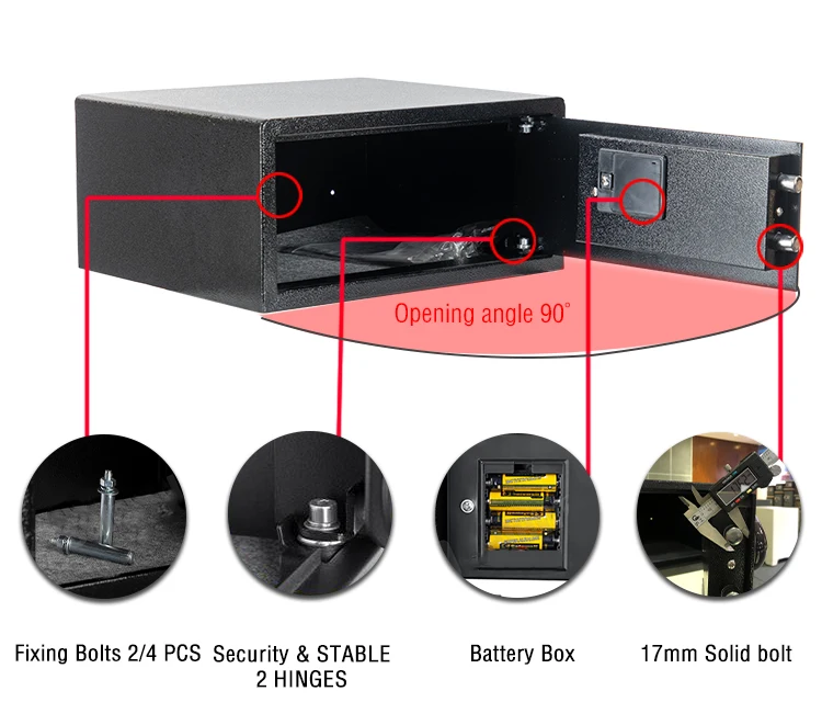Elsafe Steel Secret Money Deposit Security Electronic Digital Room Laptop 24 Hotel Safe Box