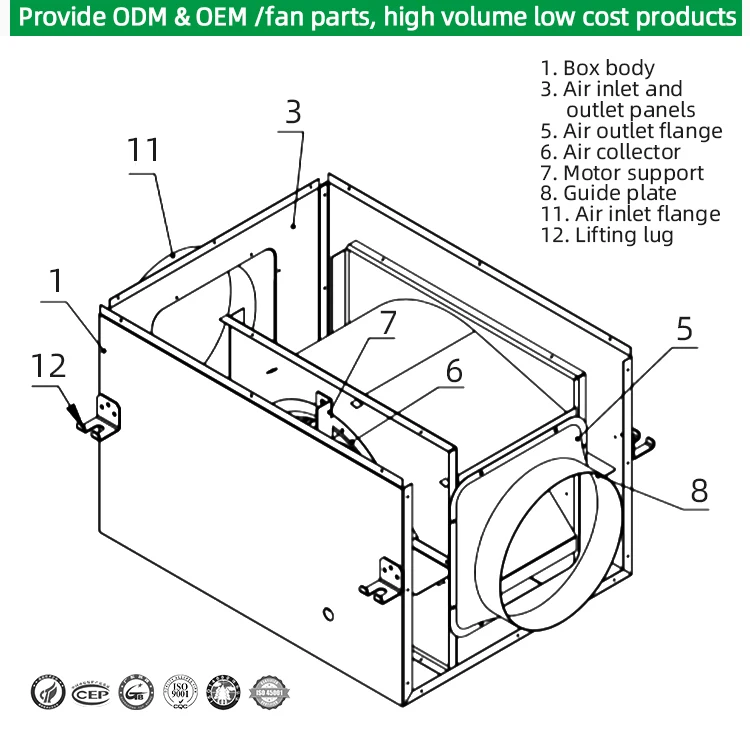 Dpt Silent Inline Fan, 220V, LEAPIN, Centrifugal - detail 14