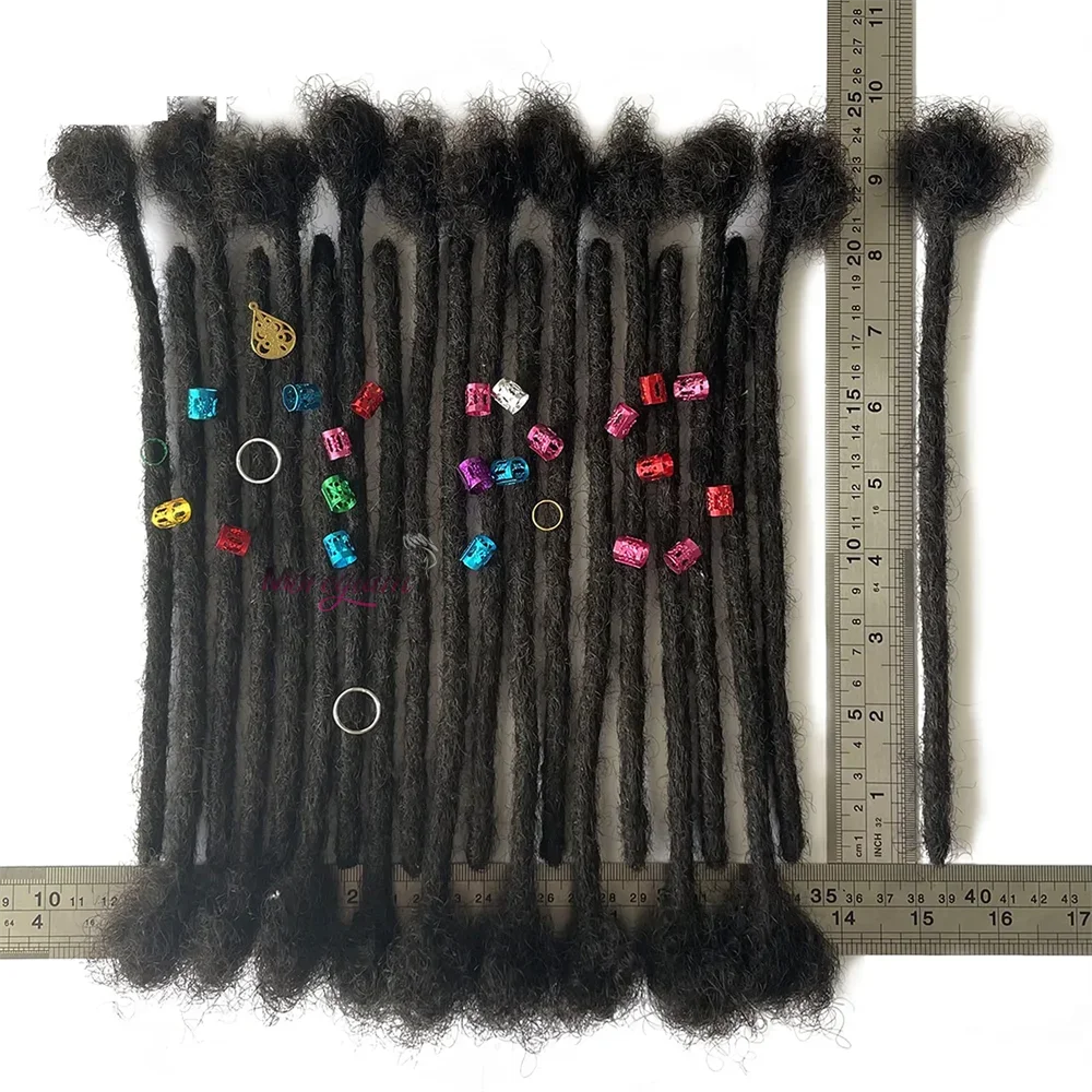 10 strengen Indiase en Braziliaanse echte menselijke haar dreadlocks extensions handgemaakt voor vrouwen/mannen_voghion.com