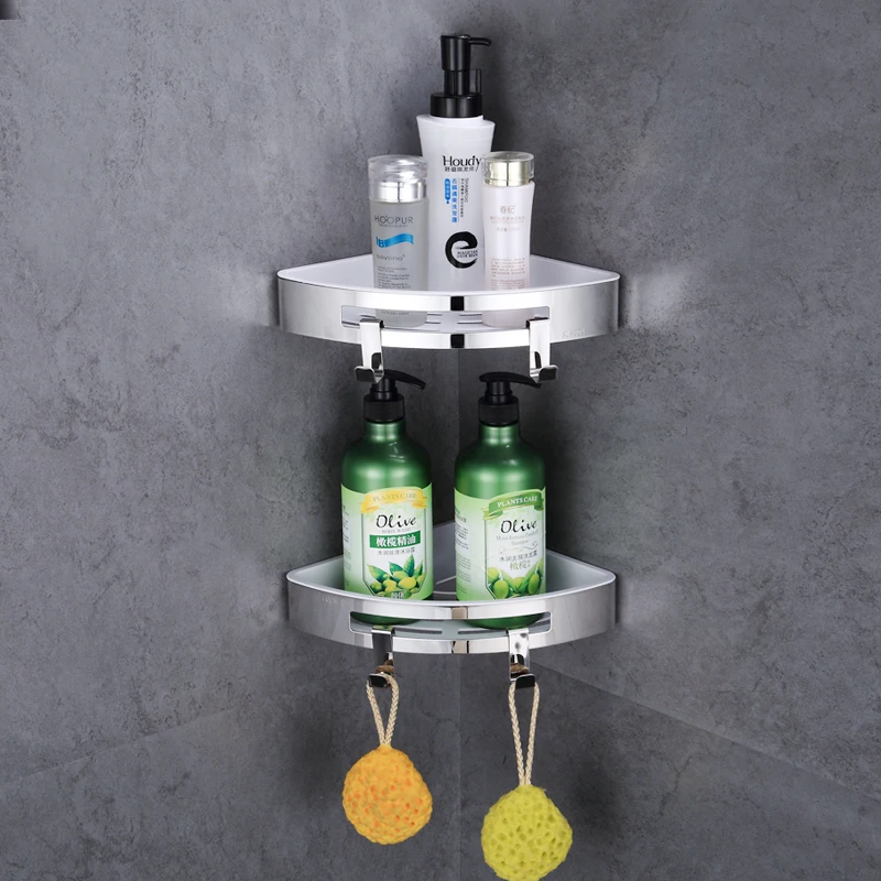 Bathroom Accessories Punch-free Wall Shelfbathroom Shelf Storage Rack Bathroom Tripod Wall-mounted bathroom shelves