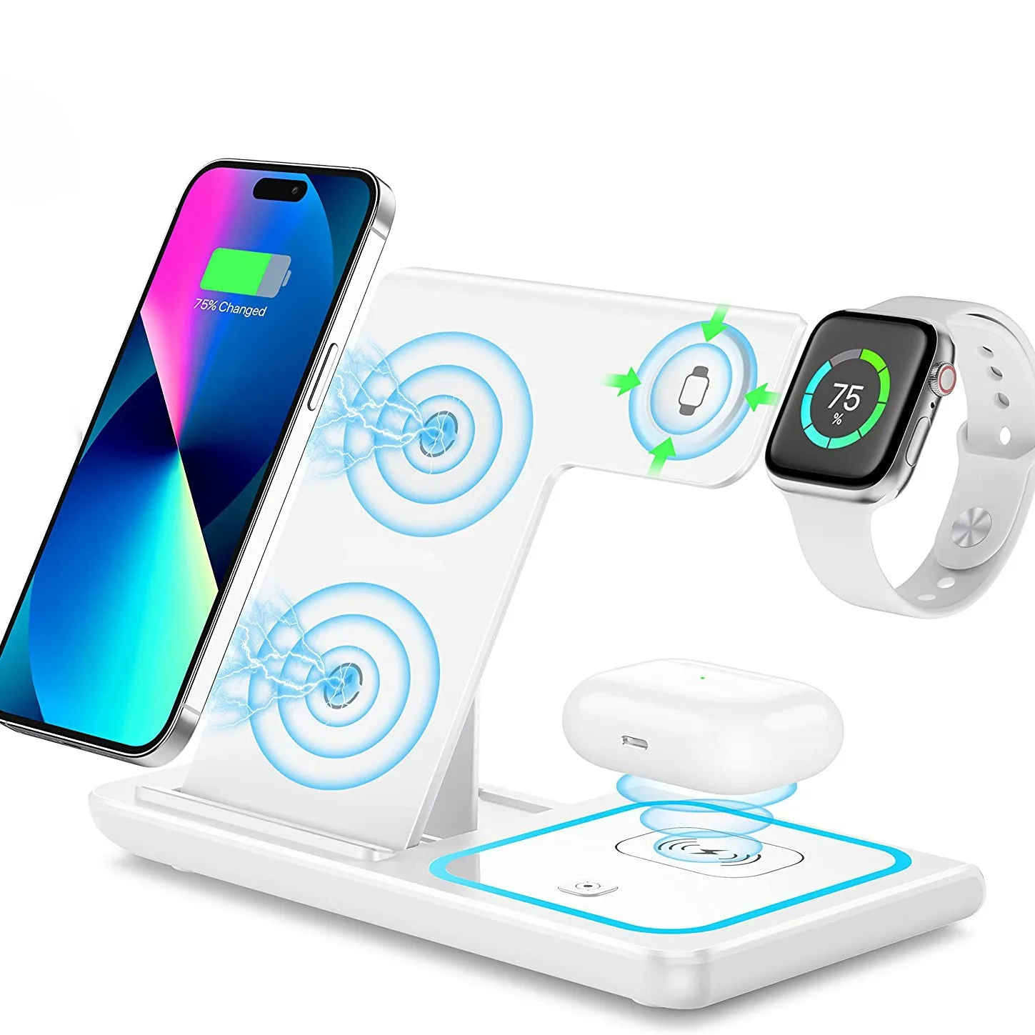 New 3-in-1 wireless charging stand, mobile phone headset watch charger mobile phone base